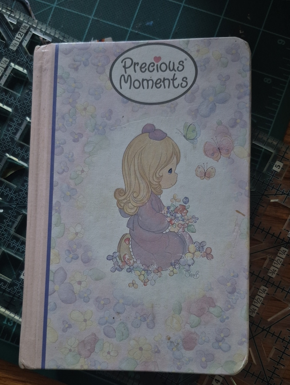 Precious Moments Pastel Floral Girl Hardcover Bible - Lavender & Cream
